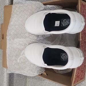 Vans leather slip on